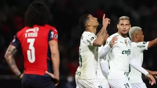 Palmeiras goleó 3-0 a Cerro Porteño de visita y tiene medio boleto a cuartos de Libertadores