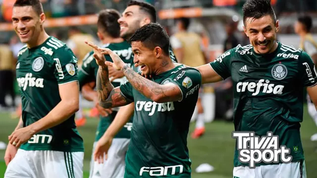 Bruno Henrique y Dudu anotaron los tantos de Palmeiras. | Foto: AFP