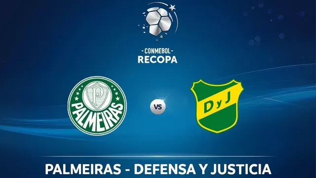 Palmeiras y Defensa y Justicia buscarán la gloria en la Recopa Sudamericana. | Imagen: Conmebol
