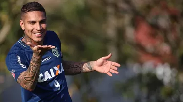 Guerrero en uno de los entrenamientos del Flamengo.