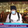 Paolo Guerrero llegó al Perú tras recibir tratamiento en su rodilla en Alemania