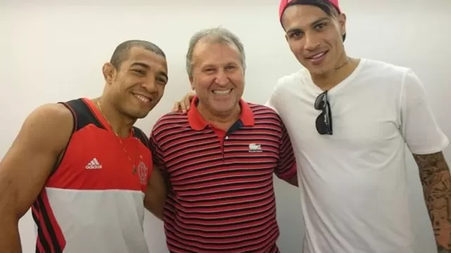 Paolo Guerrero conoció al ídolo del 'Mengao'. (Facebook Zico)