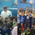 Paolo Guerrero sorprendió a niños en sede de Racing