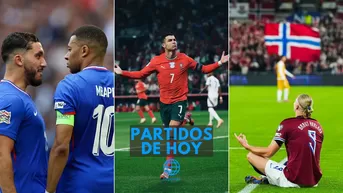 Partidos de hoy, 13 de noviembre: Horarios y transmisiones