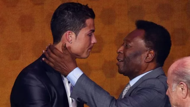 Pelé le desea suerte a Cristiano Ronaldo en su debut oficial con la Juventus