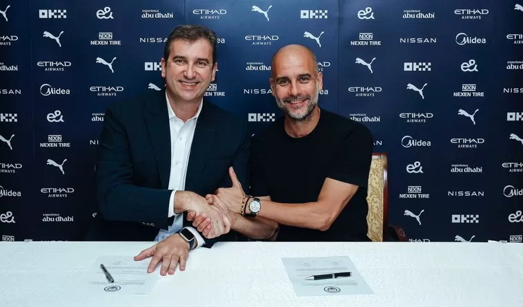 Pep Guardiola amplió contrato con el Manchester City hasta 2025