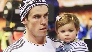 Hija de Gareth Bale sufrió dura caída en el Bernabéu y le hicieron meme