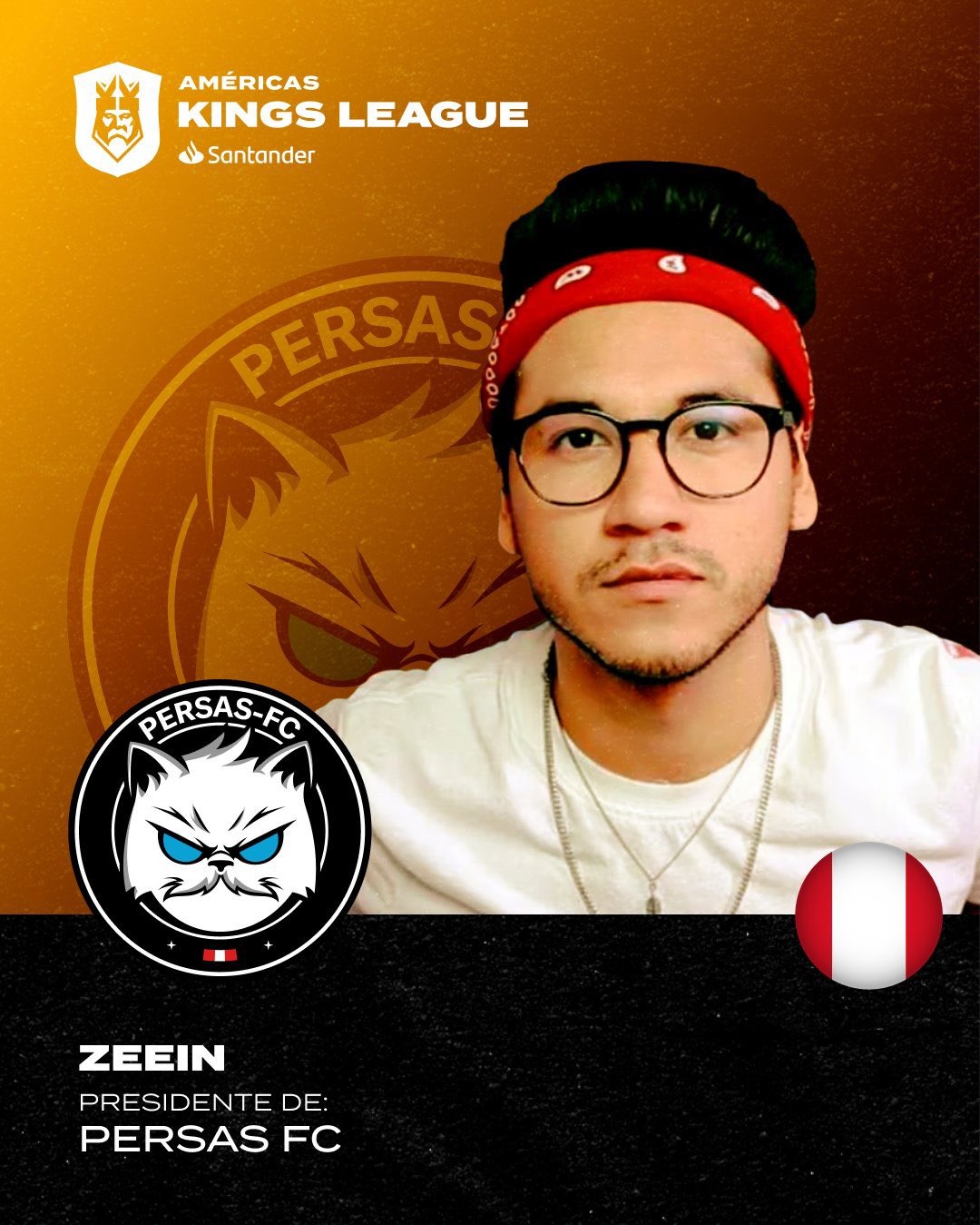 Zeein es el presidente de Persas FC de Perú. | Imagen: @kingsleague_am