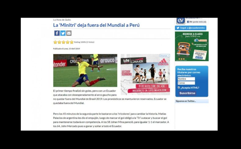 Esto dijo la prensa ecuatoriana tras el pase de la 'Mini-Tri' al Mundial Sub-17