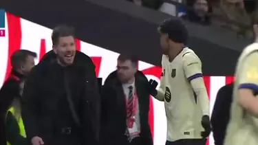 Diego Simeone tuvo un fuerte cruce con Lamine Yamal durante el Barcelona vs Atlético Madrid / Canal N