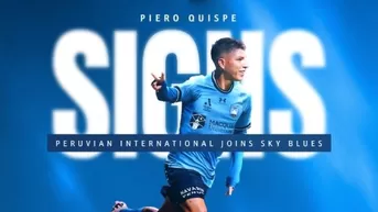 Piero Quispe fue presentado como el nuevo refuerzo de Sydney FC