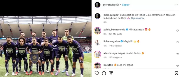 Publicación de Raúl Ruidíaz tras empate de Pumas / IG