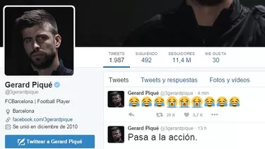 El tweet de Gerard Piqu&amp;eacute;.