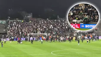Barristas de Platense ingresaron al campo para agredir a hinchas de Fluminense tras eliminación
