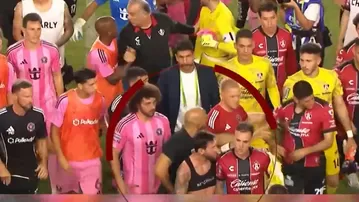 La polémica celebración de Lionel Messi y su roce con Cóccaro