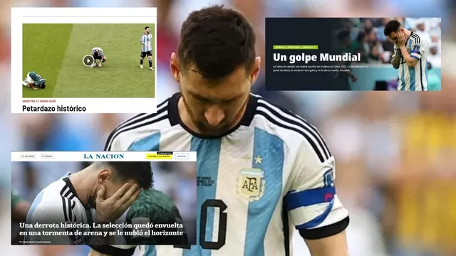 Las portadas mundiales de la derrota argentina