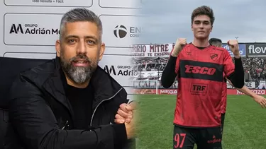 Presidente de Platense se rindió ante Juan Pablo Goicochea tras su debut en Argentina / Composición AD