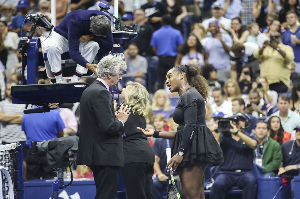 Serena Williams se mostró muy enojada en el Abierto de Estados Unidos del 2018 | Foto: Getty Images.