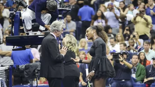 Serena Williams se mostró muy enojada en el Abierto de Estados Unidos del 2018 | Foto: Getty Images.