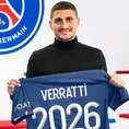 PSG anunció la renovación del italiano Marco Verratti hasta 2026