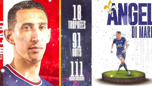 PSG confirmó la salida de Angel Di María del equipo parisino