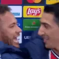 PSG: Un eufórico Neymar irrumpió en entrevista a Ángel Di María para celebrar