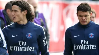 Edinson Cavani y Thiago Silva terminan su etapa en el PSG. | Foto: AFP