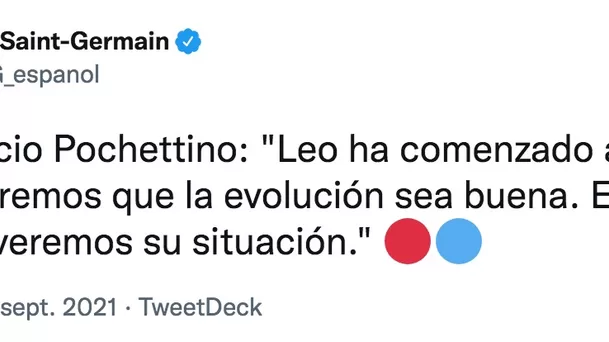 Pochettino habló de Messi con la prensa del PSG.