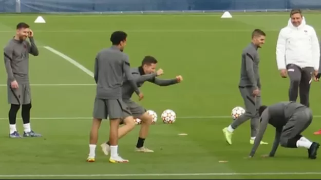 PSG: Neymar sufrió una huacha y reaccionó con fuerte patada