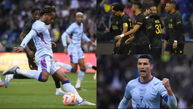 PSG venció 5-4 al Riyadh de Cristiano Ronaldo y André Carrillo