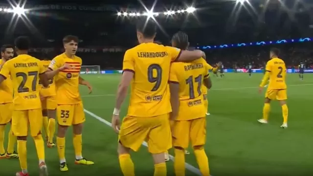 PSG vs. Barcelona: Raphinha anotó el 1-0 en el Parque de los Príncipes