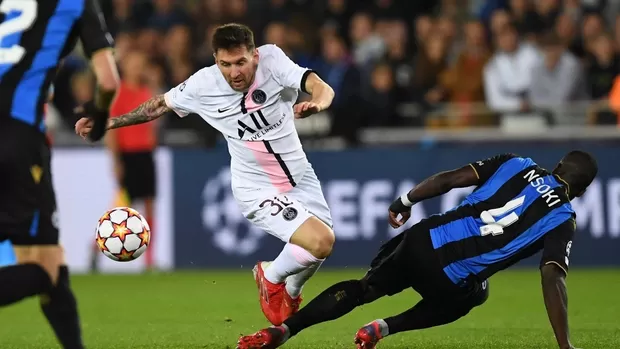 Con Messi de titular, PSG solo empató 1-1 con Brujas en su debut en Champions