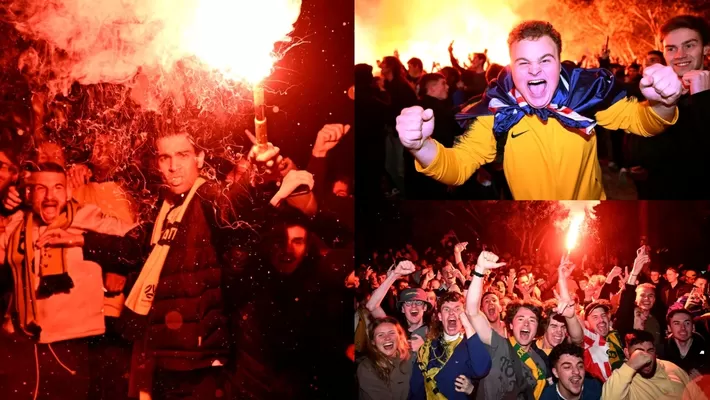 ¡Locura en Australia! Así festejan el pase a octavos de Qatar 2022