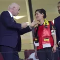 Qatar 2022: Una ministra belga lució el brazalete &quot;One Love&quot; al lado de Infantino