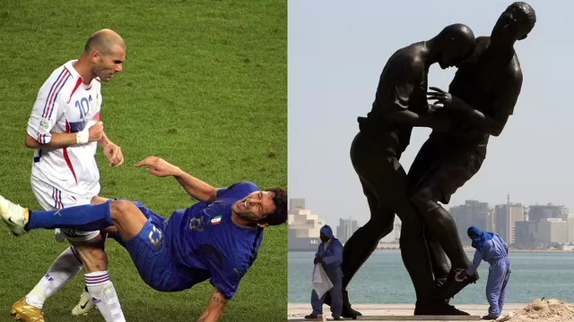 Qatar: Estatua del cabezazo de Zidane a Materazzi desata la polémica en la sede del Mundial