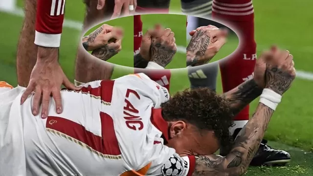 Noa Lang sufrió una grave lesión en su pulgar derecho al chocar con una valla publicitaria de Anfield. | AD