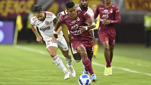 Raziel García lleva un solo gol con Tolima. Le marcó a Jaguares en agosto de 2022. | Foto: AFP/Video: Win