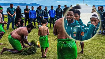 La reacción de los seleccionados de Brasil al llegar a Australia y recibir ceremonia tradicional