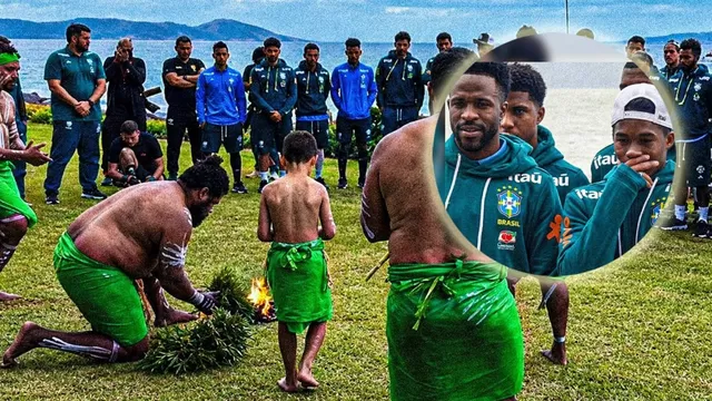 La delegación brasileña recibió una cálida bienvenida con un espectáculo tradicional, pero algunos jugadores quedaron remarcados por su reacción. | Video: IG de Tomar Savoia