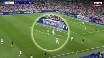 Inexplicable error del portero y gol de Valverde para el Real Madrid 2-0 Inter de Milán