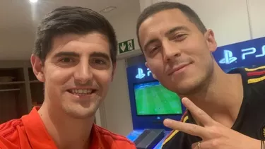 Courtois aconsejó a Eden Hazard que aprenda español | Foto: Instagram.