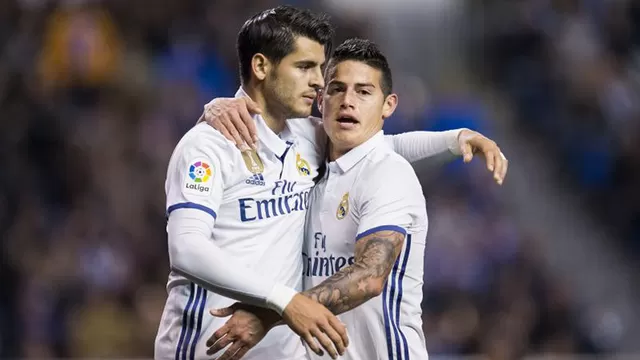 Morata y James han tenido pocos minutos en el Real Madrid la &amp;uacute;ltima temporada.