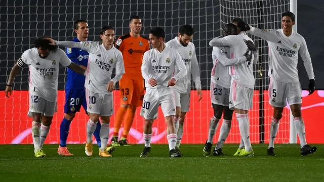 Real Madrid ganó 2-0 al Getafe y recuperó la segunda plaza de LaLiga