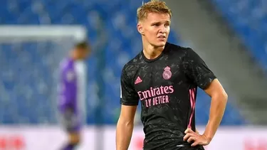 Martin Odegaard jugó hasta el minuto 69 del Real Sociedad vs. Real Madrid. | Foto: AFP