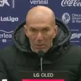 Real Madrid: “No ha sido un partido de fútbol”, dijo Zidane