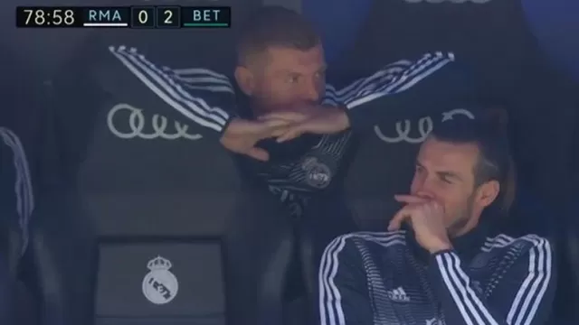 Real Madrid: polémica por las imágenes de Bale y Kroos durante derrota ante Betis
