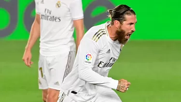 Sergio Ramos marcó un golazo de tiro libre al Mallorca este miércoles | Foto: AFP.