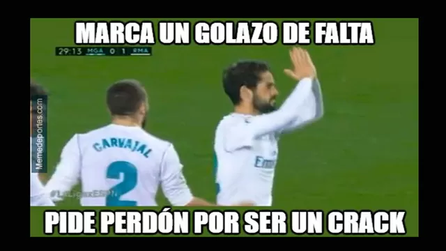 Real Madrid superó 2-1 al Málaga por la Liga y estos son los memes
