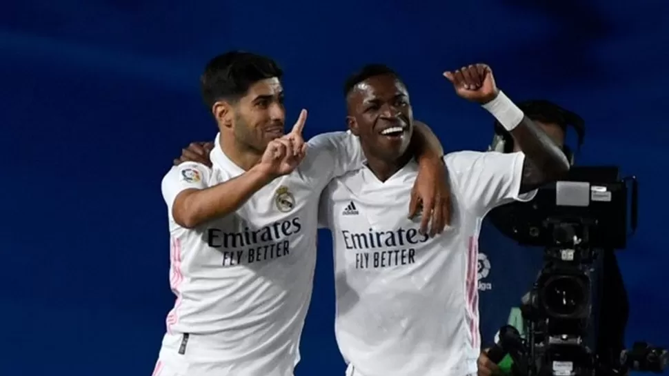 Vinicius le dio el triunfo al Real Madrid. | Foto: AFP