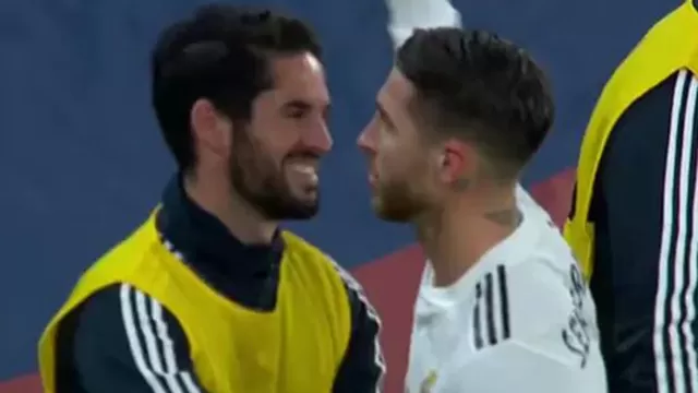 El capit&amp;aacute;n del Real Madrid pidi&amp;oacute; silencio en su festejo. | Foto: Captura de video de RTVE